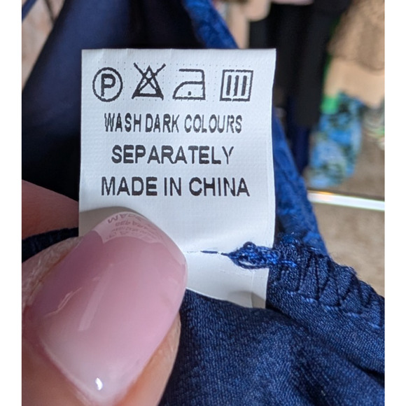 Two Sisters Shay Navy Lace Cutout Open Back Dainty Feminine Mini Dress 12 - Picture 15 of 15